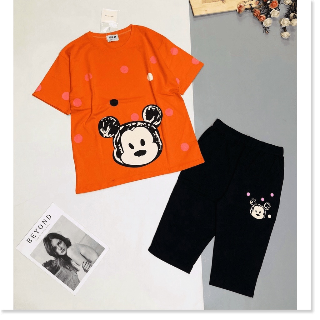 ĐỒ BỘ MẶC NHÀ NỮ QUẦN LỬNG ÁO THUN HỢP THỜI TRANG KME FASHION