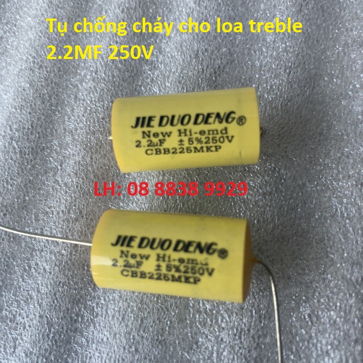 TỤ CHỐNG CHÁY LOA TREBLE SÂN KHẤU 1,5MF 250V - GIÁ 1 CÁI - VÀNG TRÒN