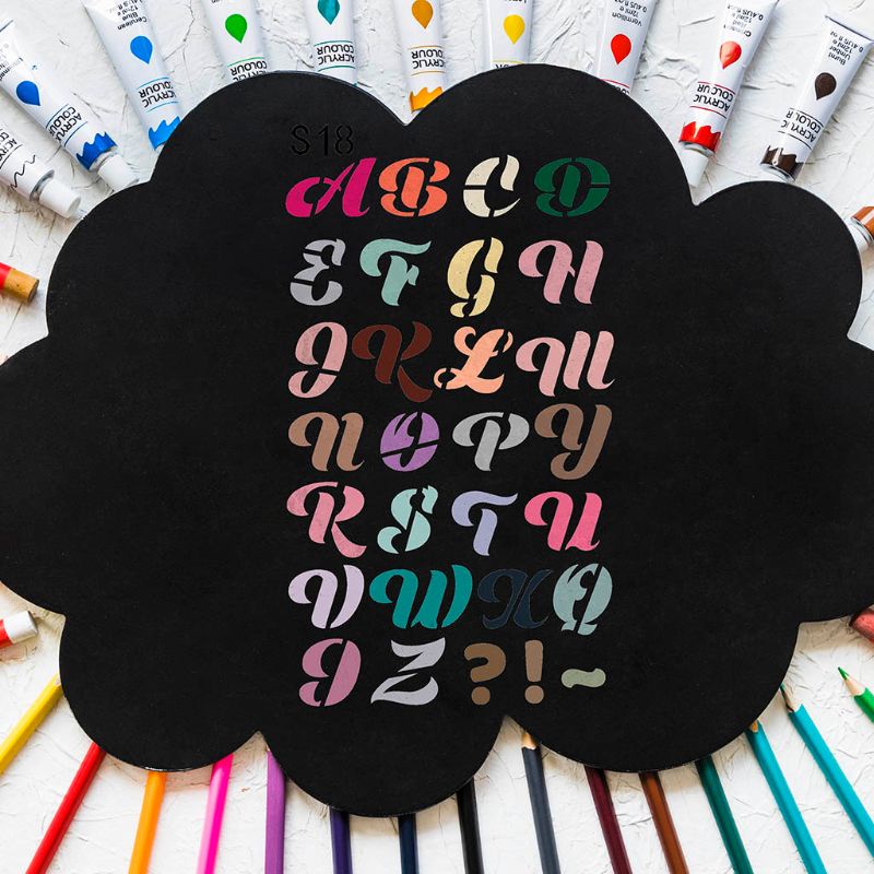 Set 24 Tấm Khuôn Cắt Giấy Hình Chữ Cái Tiếng Anh Dùng Để Trang Trí Album DIY