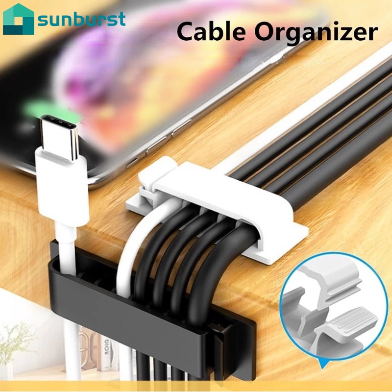 Giá Đỡ Cố Định Dây Cáp Để Bàn Tự Dính Tiện Dụng