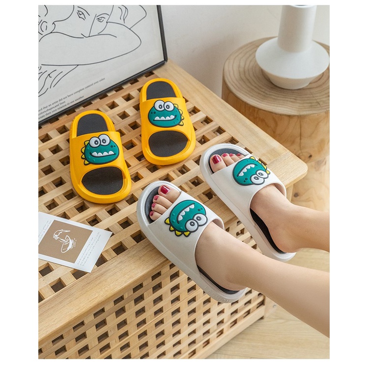 Dép quai ngang unisex Khủng Long dion siêu hot phong cách thời trang ulzzang đi siêu êm chân chống trơn trượt tốt TH-84