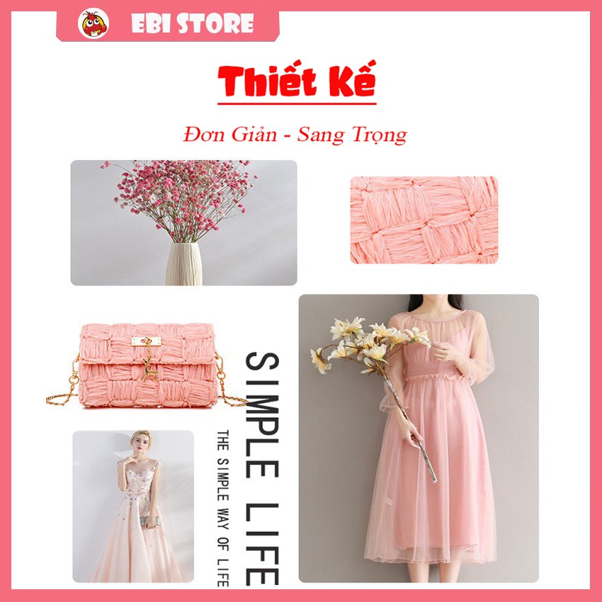 Túi Ruy Băng ❤️ Ebi Store - Freeship ❤️ Túi Tự Đan Bằng Sợi Ruy Băng Siêu Hot, Đầy Đủ Phụ Kiện Đan Túi ❤️