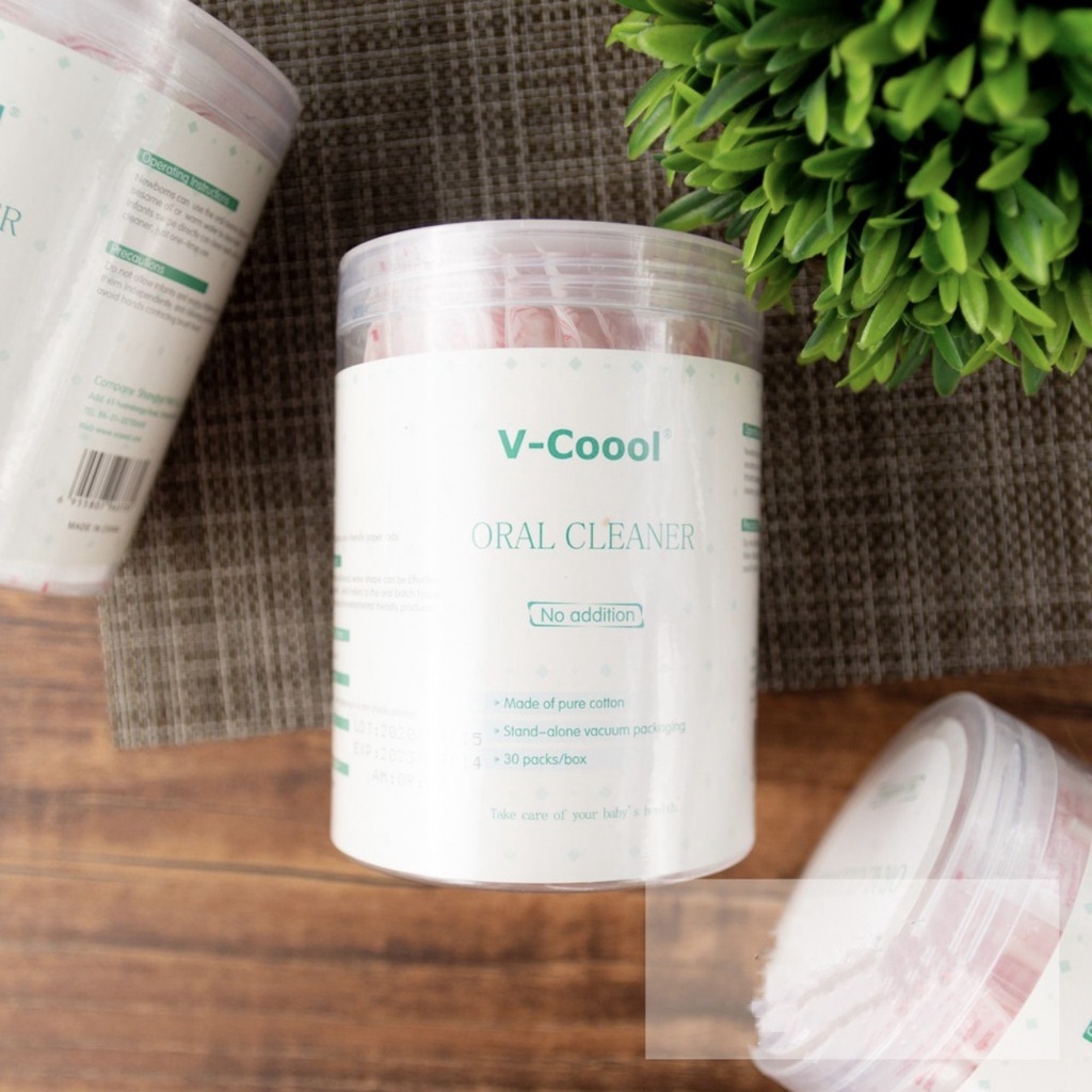 Rơ Lưỡi Cho Bé 𝑭𝑹𝑬𝑬𝑺𝑯𝑰𝑷 Tưa Lưỡi  V-Cool 1 Đầu Và 2 Đầu (Hộp 30 Que)