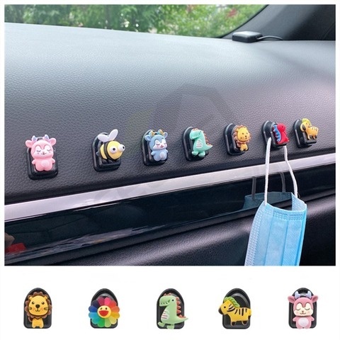 FEELING  Móc Treo Đồ Mini Dán Tường Đa Năng Họa Tiết Hoạt Hình Năm