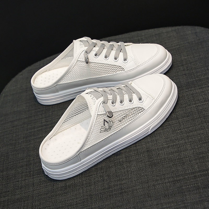 Giày Sục Nữ Lưới Slip On Đế Bệt 3P