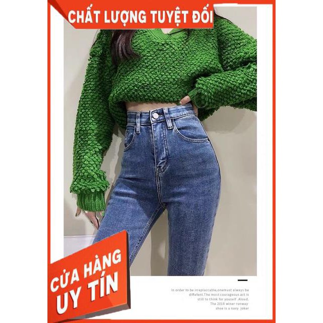 QUẦN SKINNY JEANS TRƠN CẠP SIÊU CAO CO GIÃN TỐT