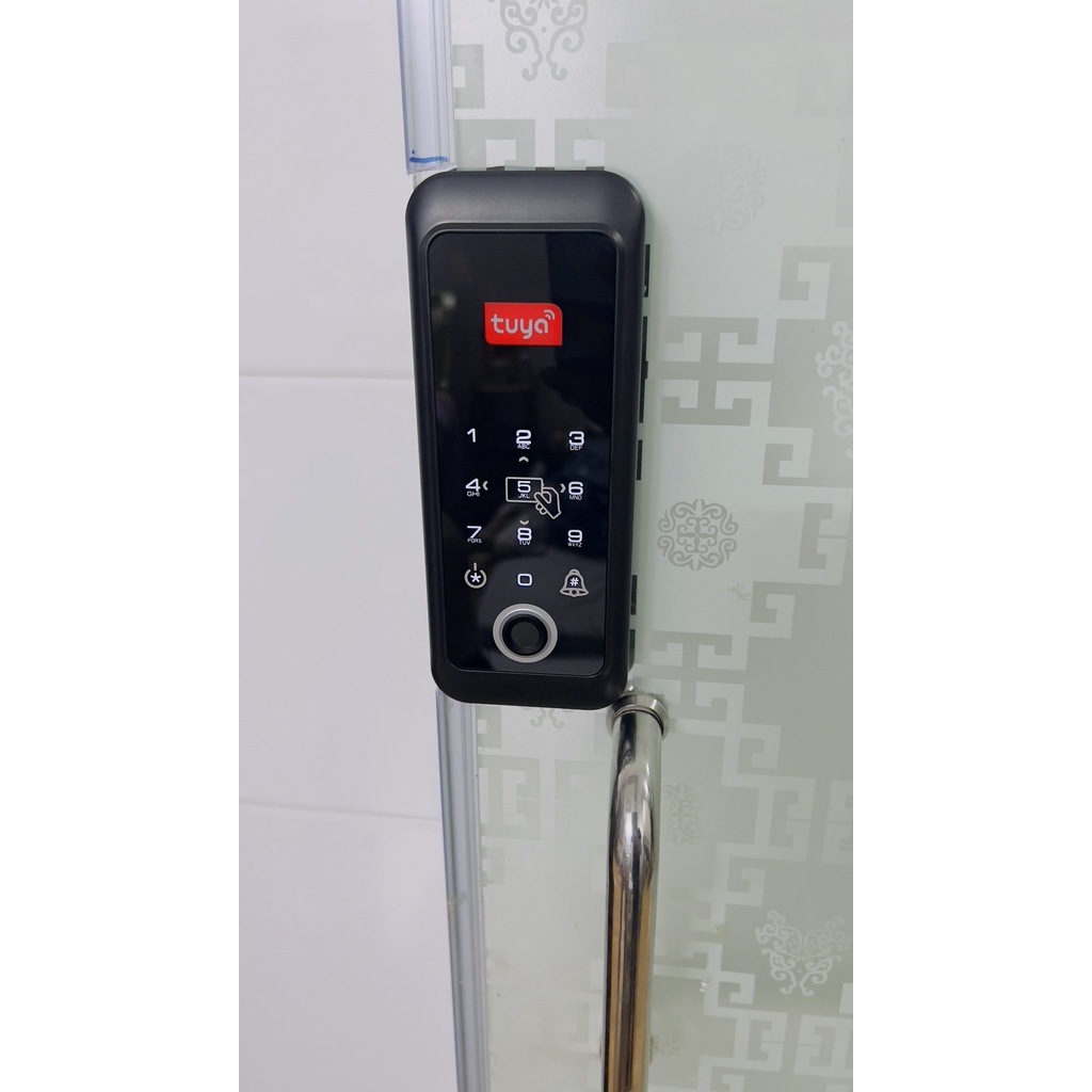 Khóa cửa vân tay kính cường lực CL08 thông minh Ap tuya bluetooth vân tay, mật mã, thẻ từ hilock _Tuya