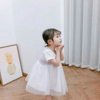 Đầm voan kiểu dáng Hàn Quốc cho bé gái