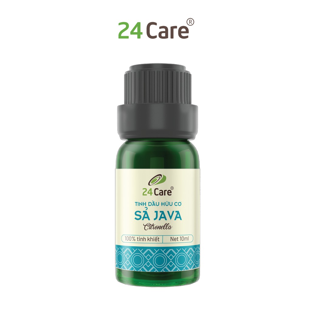 [MUA 1 TẶNG 1] Tinh dầu Sả Java 24Care nguồn gốc thiên nhiên 10ml - thơm phòng, đuổi muỗi