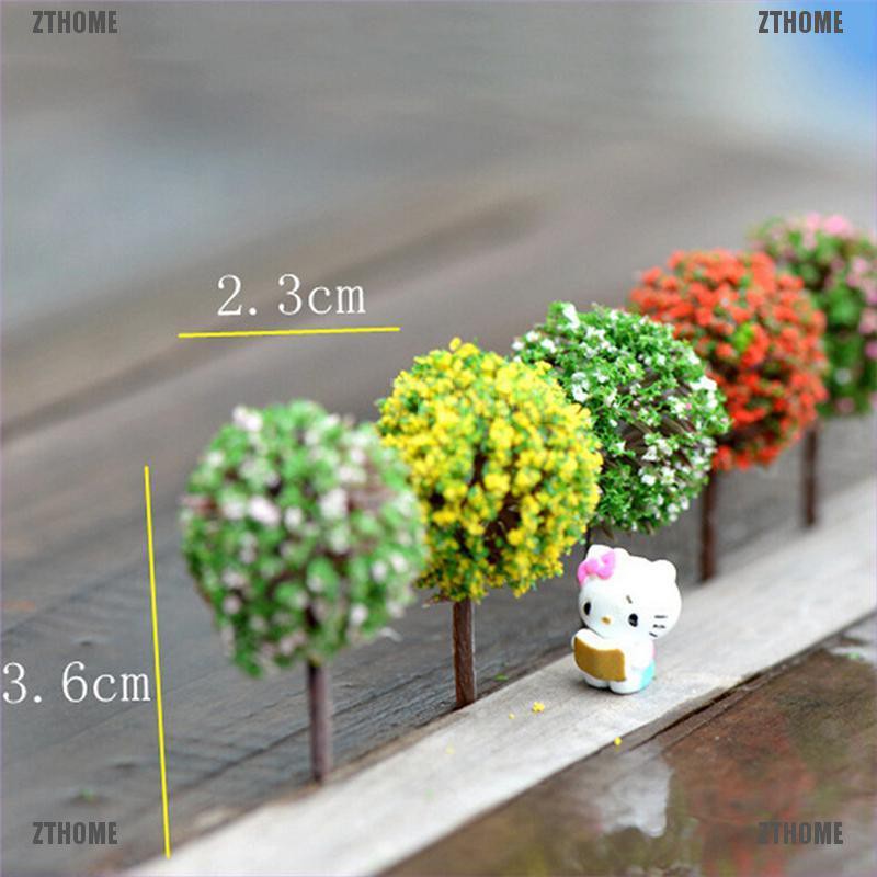 Bộ 5 Cây Hoa Giả Trang Trí Tiểu Cảnh