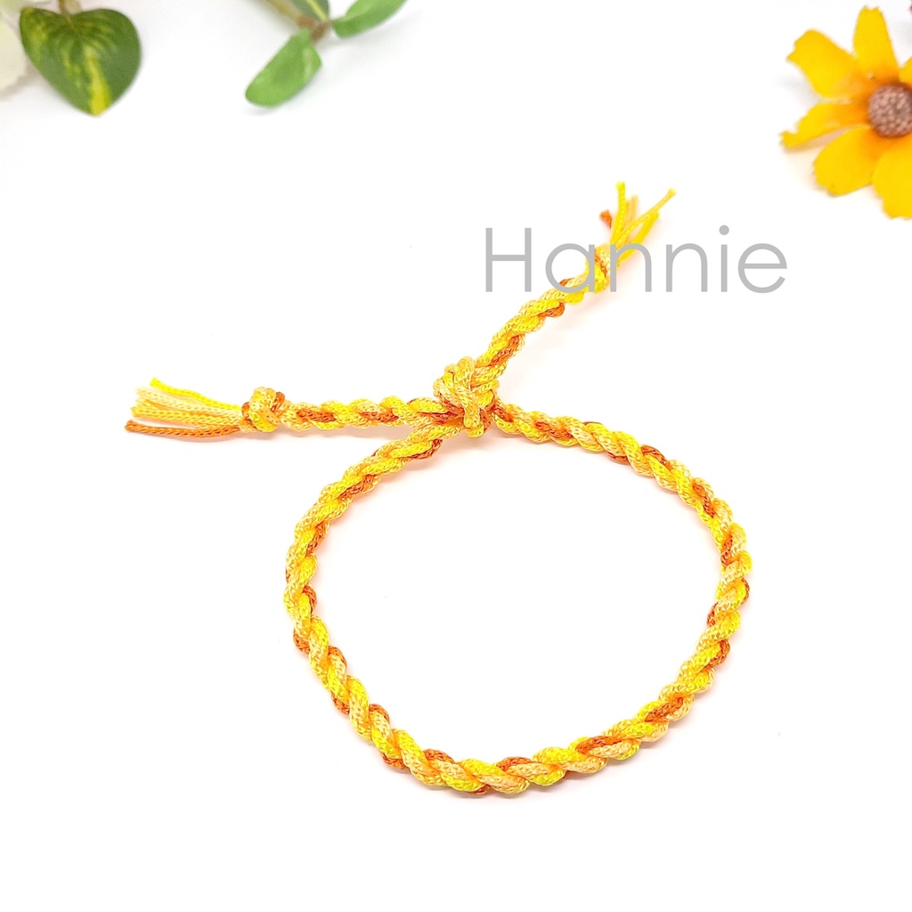 (Tay/Chân) Vòng chỉ tình bạn màu cam - Vòng đeo nam nữ chống thấm nước waterproof - Friendship Bracelet handmade