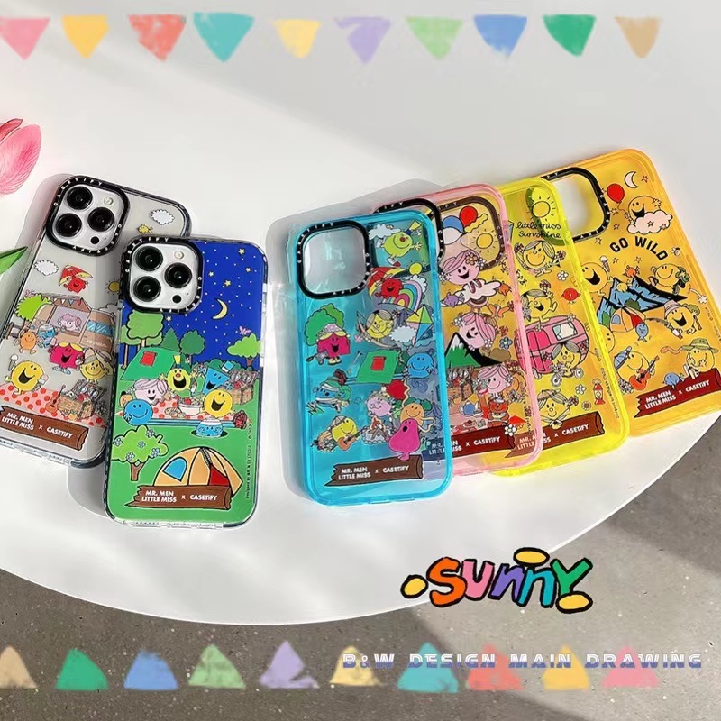Dễ Thương Ốp Điện Thoại Mềm Trong Suốt Chống Sốc In Hình Mr .men little miss Cho iphone 15 14 13 12 11 pro max ix xs max xr 7 8 plus