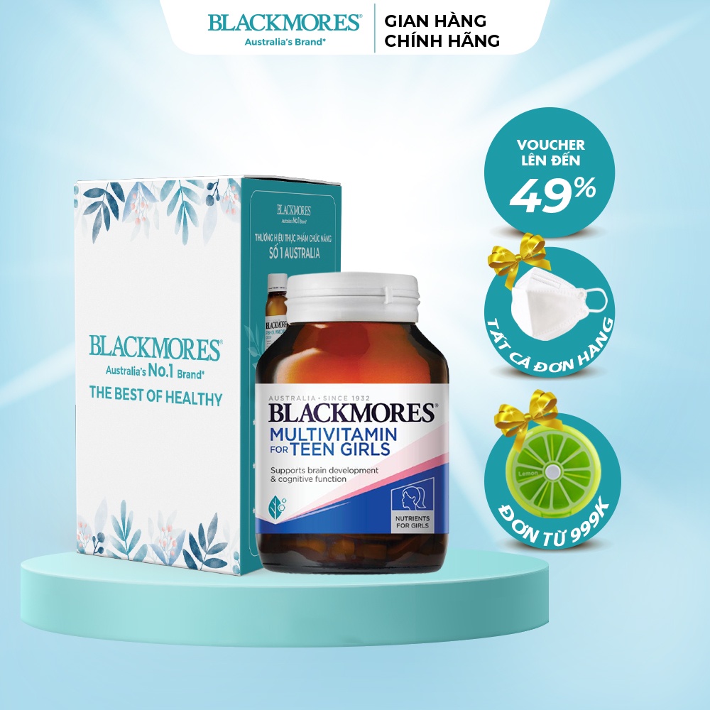 Vitamin tổng hợp cho bé gái Multivitamin for teen Girls Blackmores Úc 60 viên, giúp bé phát triển toàn diện