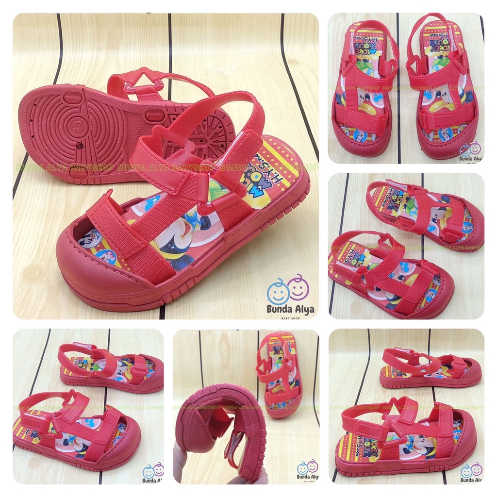 Giày Sandal Cao Su Họa Tiết Hoạt Hình Chống Trượt Cho Bé Từ 9 Tháng 1 2 3 4 Tuổi