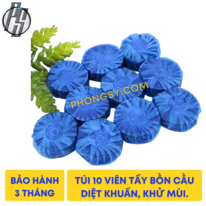 Túi 10 viên tẩy bồn cầu diệt khuẩn khử mùi
