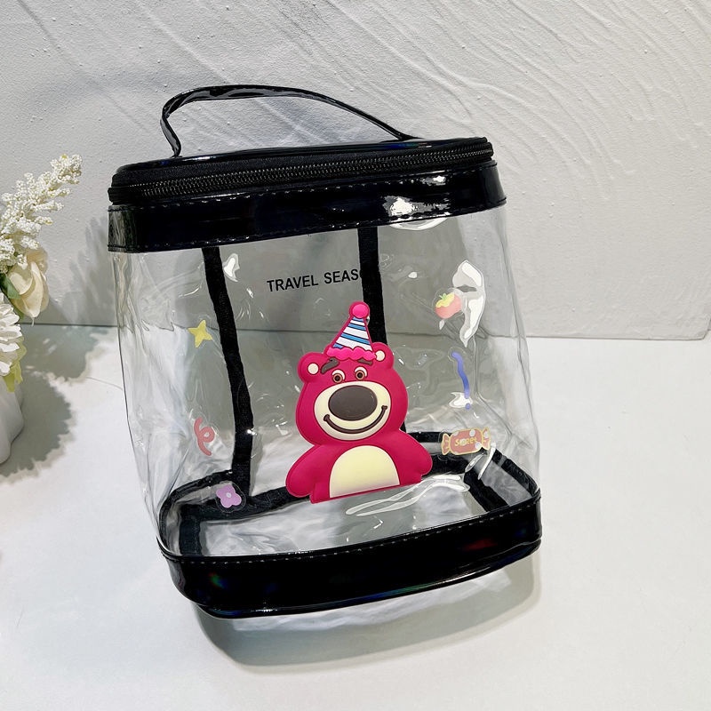 Túi Đựng Mỹ Phẩm Trong Suốt Cỡ Lớn Chống Thấm Nước Họa Tiết Hoạt Hình Xinh Xắn
