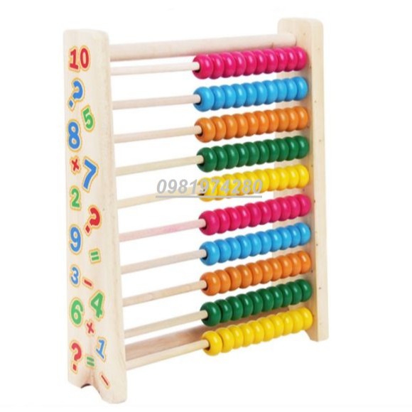 Đồ chơi giáo dục - Bộ bàn tính Shichida 10 hàng - học cụ học toán hiệu quả