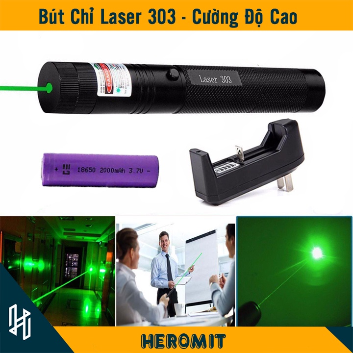 Tia laze 303 , bút chỉ laser thuyết trình ánh sáng xanh