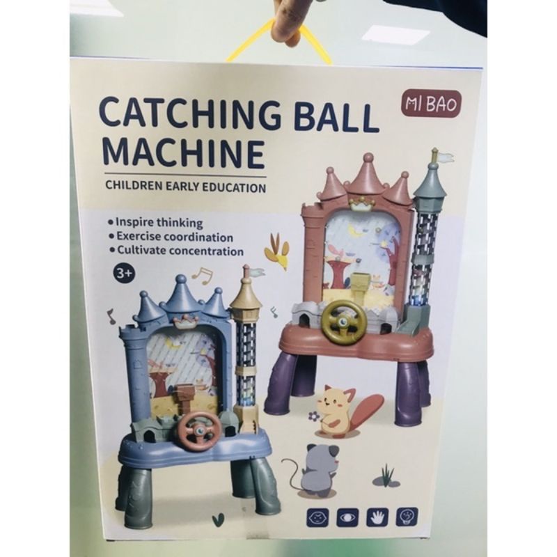 Đồ chơi bắt hạt đậu hình lâu đài kèm vô lăng ô tô chuyển động có đèn có nhạc cho bé