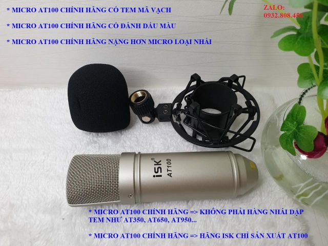 Sound Card K10 Jubilee - 2020 và Micro ISK AT100 Chính Hãng - Kèm Đèn Livestream  4 Trong 1, Tai Nghe Kiểm Âm