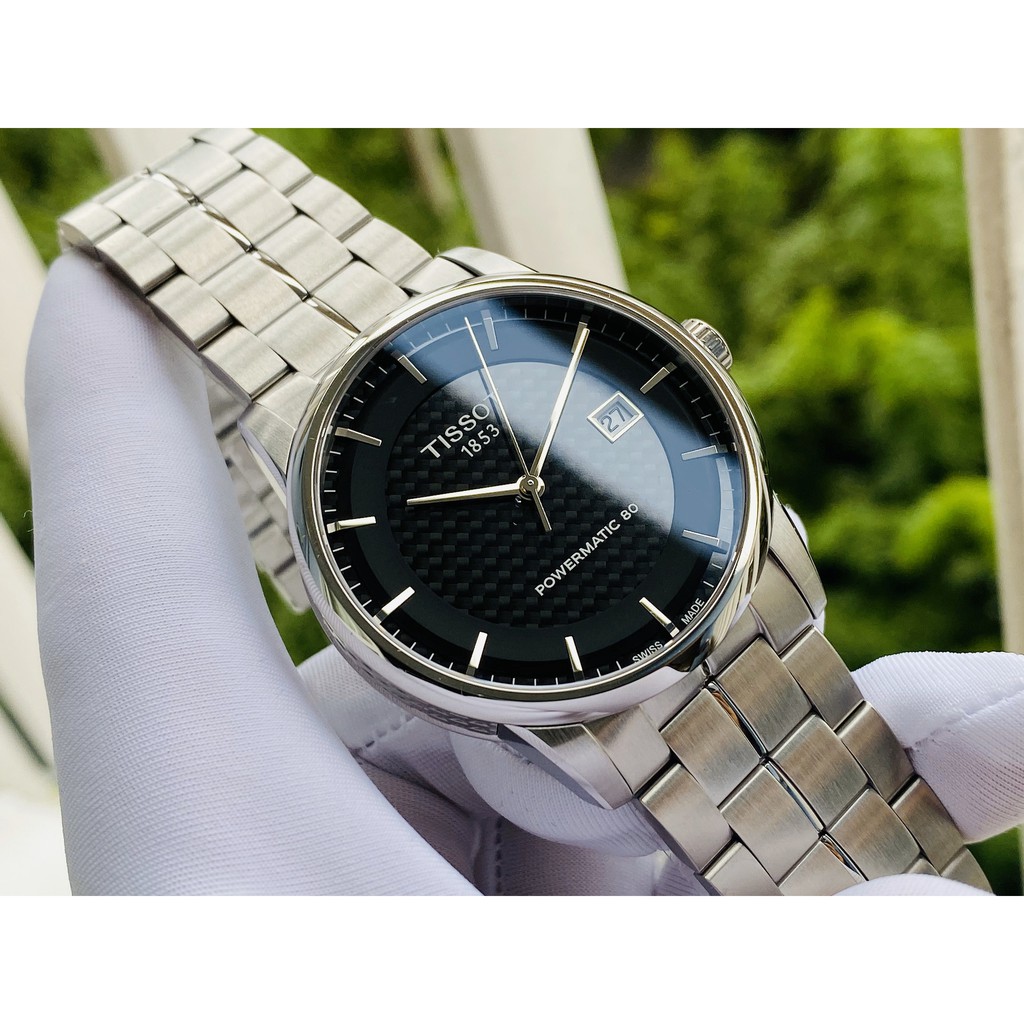 Đồng hồ nam Tissot Luxury Powermatic 80 Black Carbon