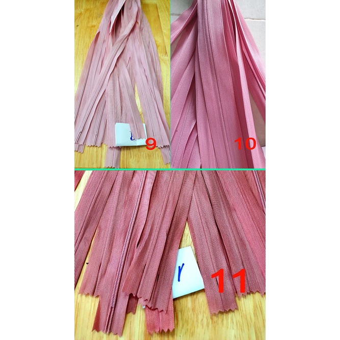 Dây kéo giọt nước đủ màu dài 25/40/50/60cm