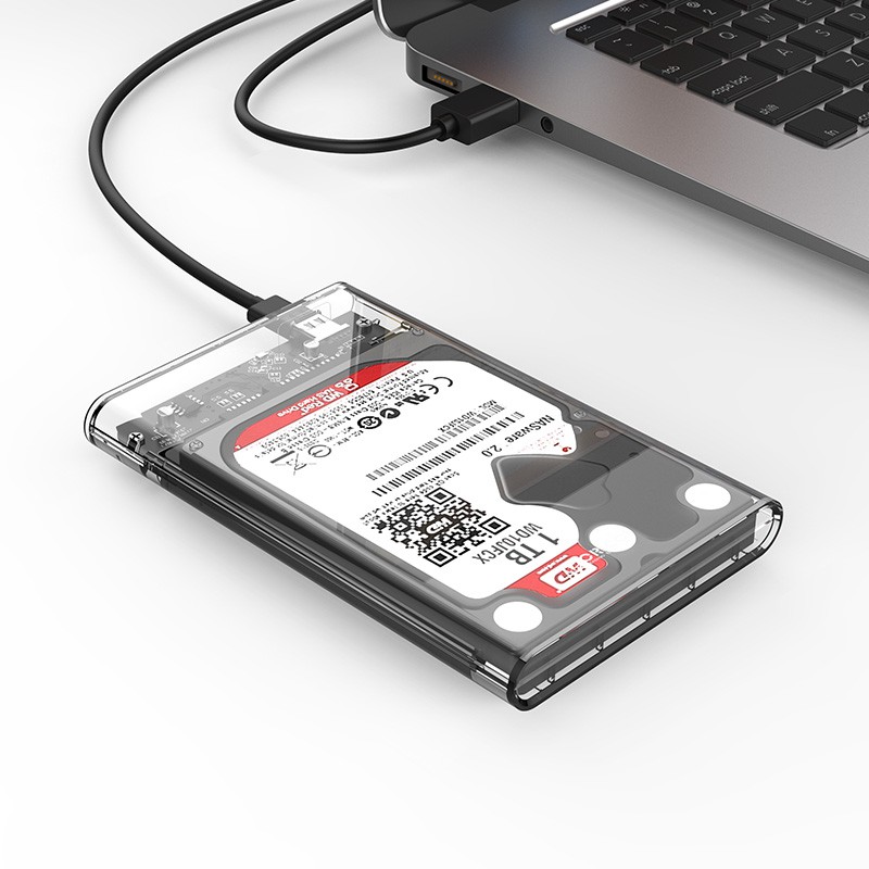 Hộp Đựng Ổ Cứng Di Động HDD Box 2.5 ORICO 2139C3-G2 USB3.1 Gen2 Type-C/2.5 Nhựa Trong Suốt - Hàng Chính Hãng