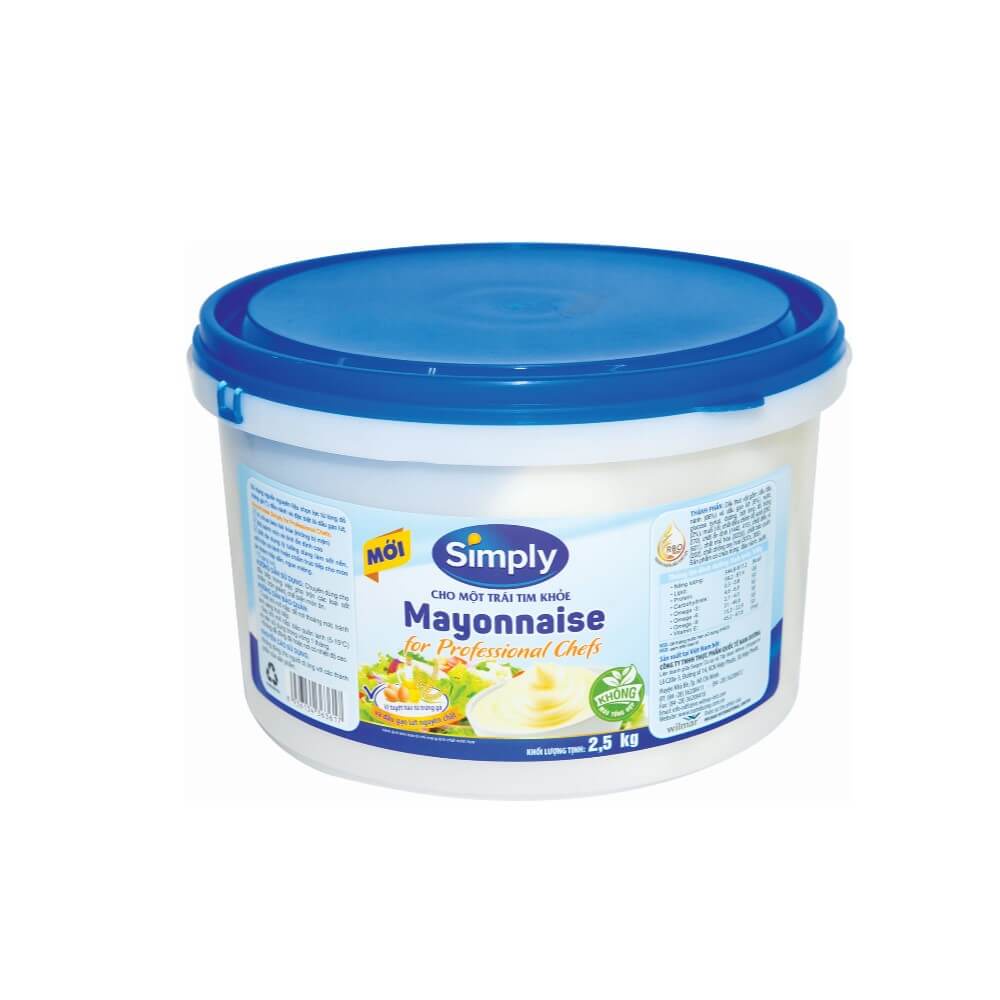 Sốt mayonnaise Simply Thùng 2.5kg