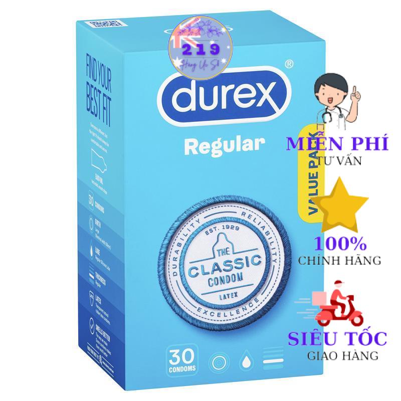 Bao Cao Su Durex Regular size 56mm hộp 30 bao