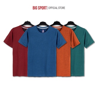 Áo Thun Nam Thể Thao Tay Ngắn Thời Trang Trơn Basic - Basic-  Vải Poly Xước 100% Big Sport, BS04