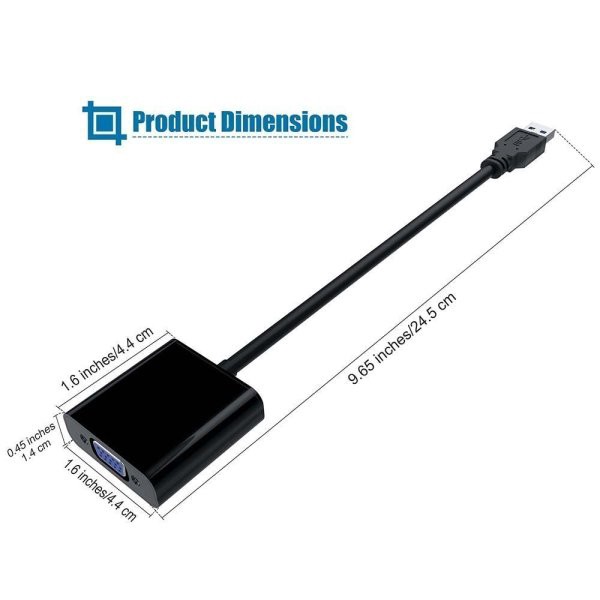 Dây Cáp Chuyển Đổi USB 3.0 Sang Cổng VGA Dùng Cho Máy Tính, Laptop