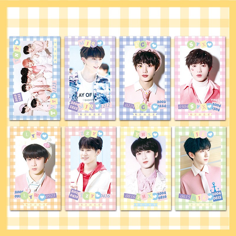 Set 8 card ảnh nhóm nhạc TNT Thời đại thiếu niên đoàn Teens in Times các thành viên nhiều mẫu