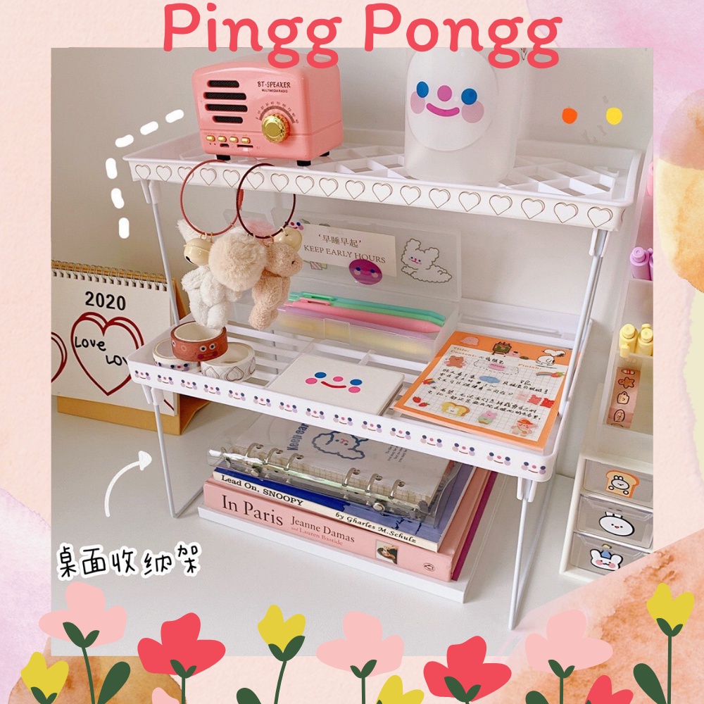 Kệ xếp để đồ dùng cá nhân gấp gọn tiện lợi 2 kích thước có thể đặt chồng lên nhau
