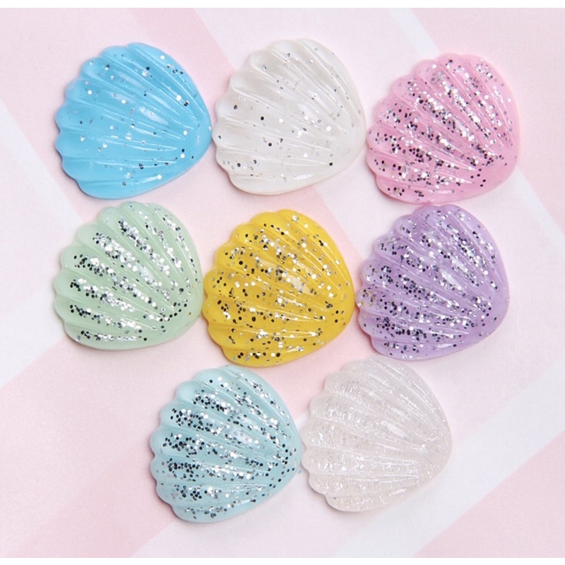Charm vỏ sò, sticker cute trang trí dán ốp điện thoại, đồ trang trí bàn học Baby Sociu