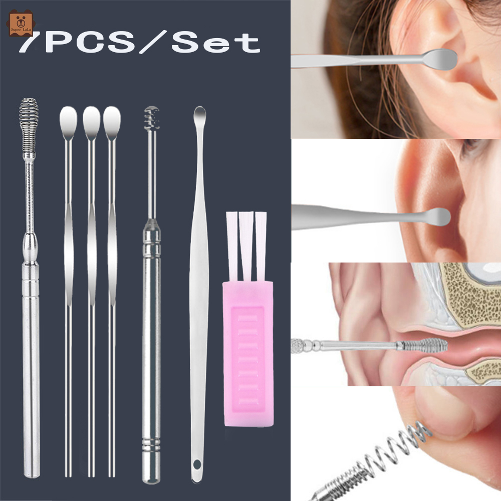 Bộ 6/7 dụng cụ hỗ trợ lấy ráy tai tiện dụng chất lượng cao