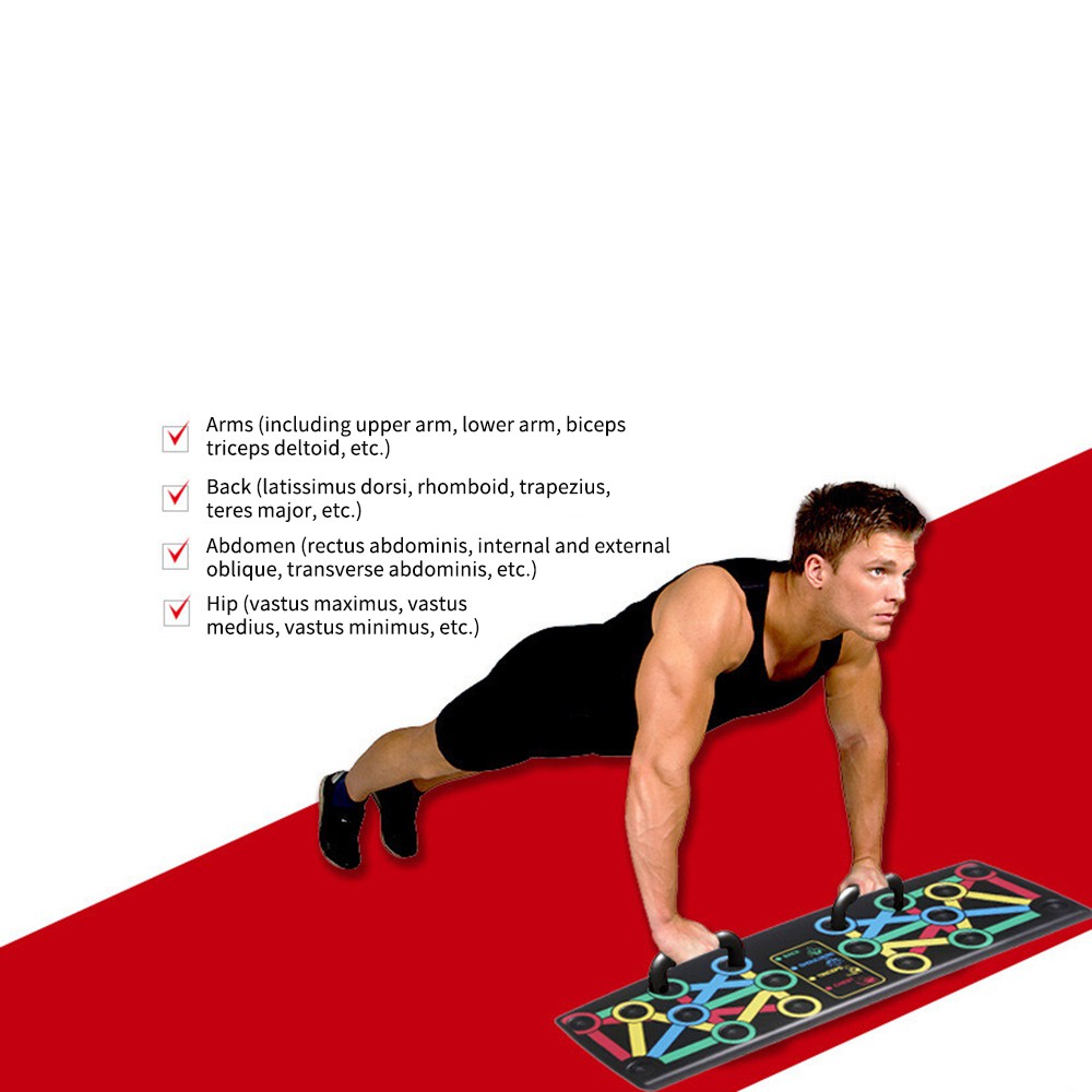 HZN03-Foldable Push Up Board Multifunctional Body Exercise Rack Gym Fitness System Workout Exercise Stands for Body Training