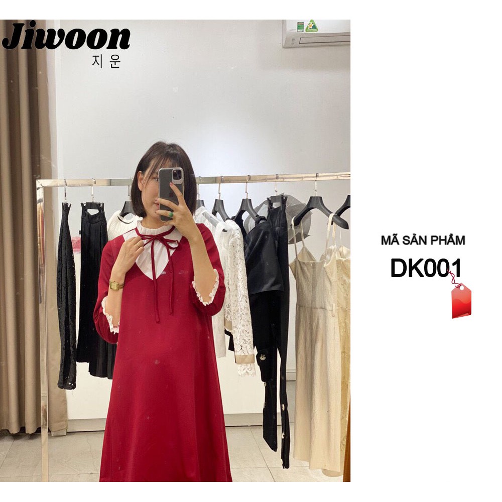 Đầm Bầu Đầm Dáng Xuông Công Sở Vải Lụa Lạnh Chất Mát Jiwoon DK001 Hàng Thiết Kế VNXK Xuất Hàn