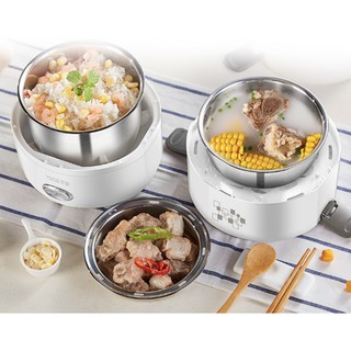 Hộp cơm cắm điện 3 tầng Yoice, hâm nóng và giữ nhiệt, dùng cho văn phòng, inox 304 cao cấp