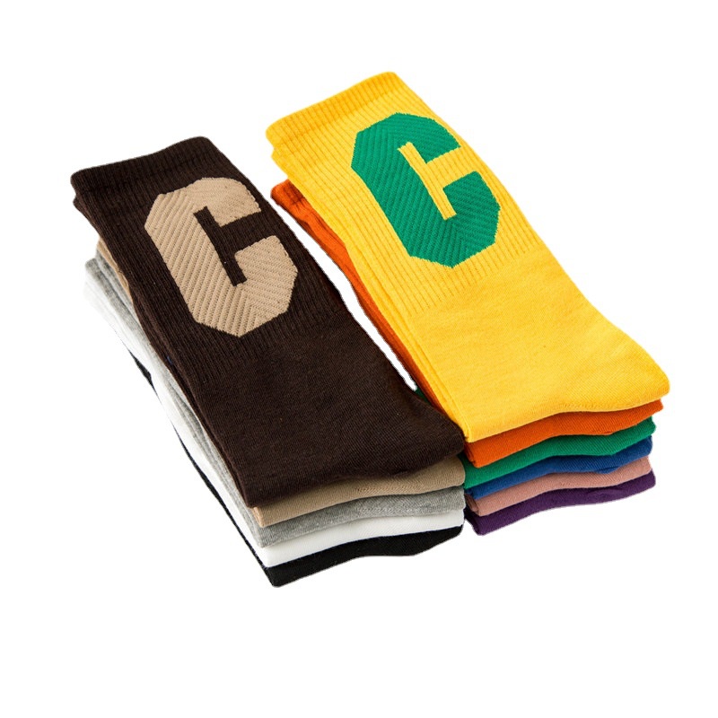 Vớ Cotton Màu Sắc Ngọt Ngào In Chữ C Đơn Giản Phong Cách Nhật Bản Thời Trang Cho Nữ
