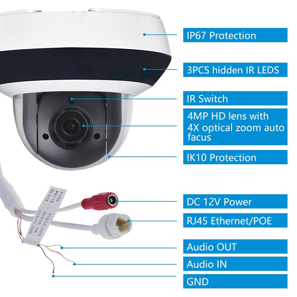 Camera IP Speed Dome hồng ngoại 4.0 Megapixel HIKVISION DS-2DE2A404IW-DE3