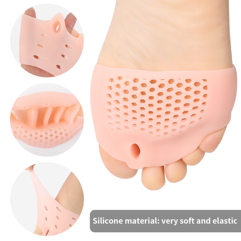 1 Đôi Vớ Xỏ Ngón Chân Chống Trượt Bằng Silica Gel Mềm Co Giãn Thoải Mái