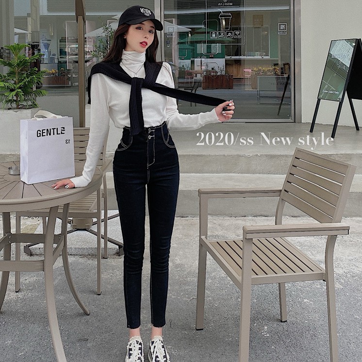 QUẦN JEANS LƯNG CAO THỜI TRANG NỮ HÀNG QUẢNG CHÂU