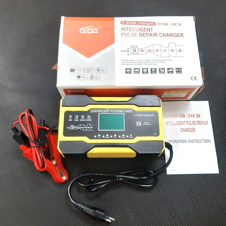 Bộ sạc bình ắc quy 12V 6Ah - 150Ah 24V 6Ah - 100Ah Tianye tự ngắt khi đầy bảo dưỡng phục hồi ắc quy bằng khử sunfat
