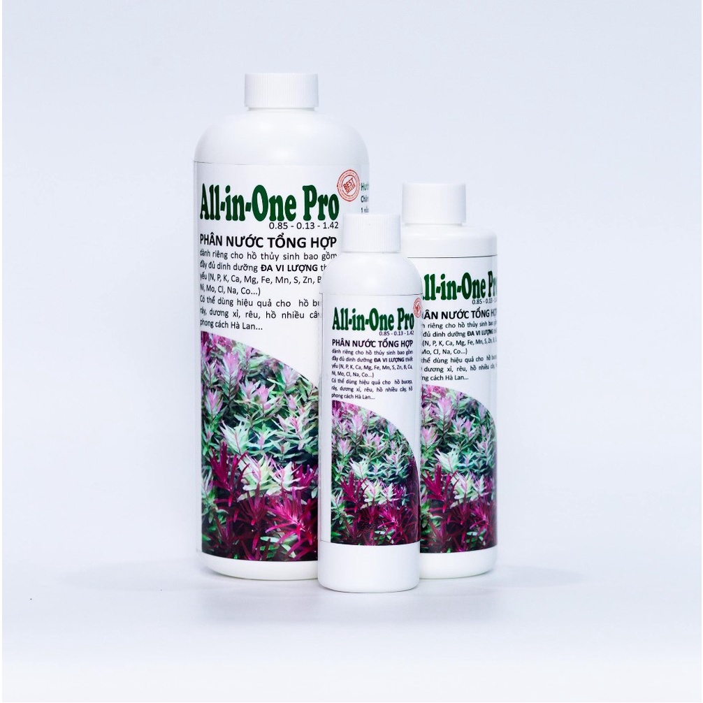 Phân nước thuỷ sinh AZ 230ml các loại, phân nước all in one pro, k+, npk, fe+, vi lượng, đa lượng