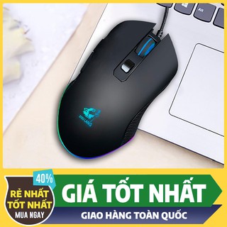 Chuột máy tính gaming v1 wolf black led rgb - siêu bền