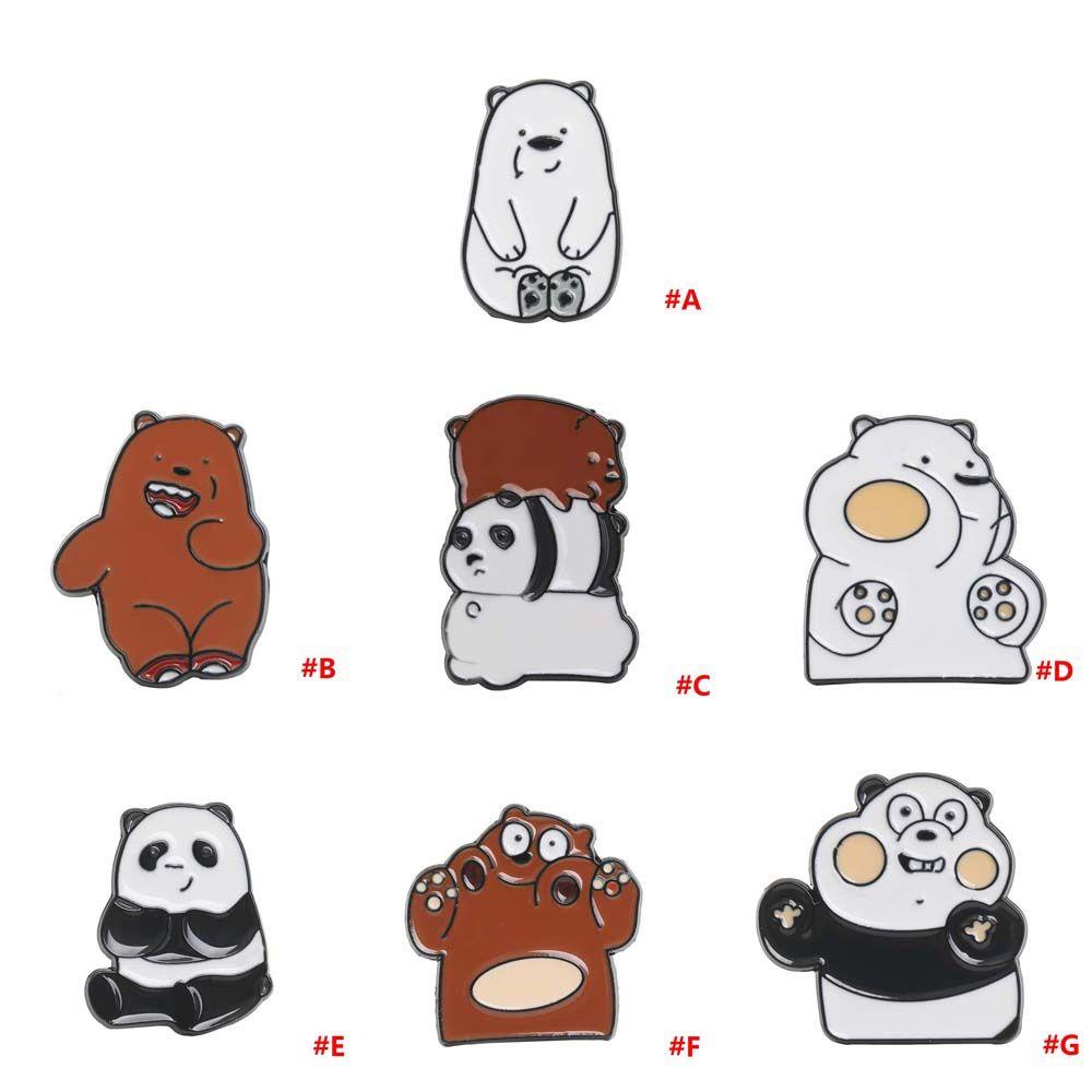 Huy Hiệu Cài Áo Hình We Bare Bears Dễ Thương