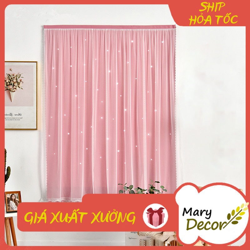 MẪU MỚI Rèm cửa dán chống nắng, rèm dán tường, cửa sổ - phòng khách dễ dàng lắp đặt không khoan đục Mary Decor