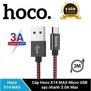 Cáp sạc nhanh Micro USB Hoco X14 Max đầu ra 3.0A Max cho các loại điện thoại Android