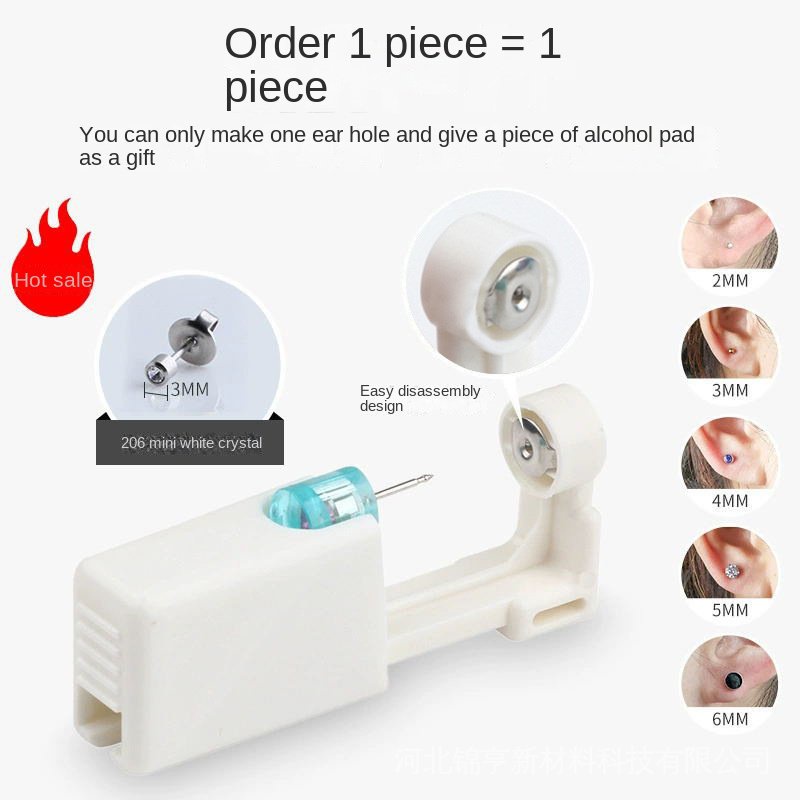 Mới Bộ Khuyên Xỏ Tai Tự Động Bằng Thép Không Gỉ Dùng Một Lần