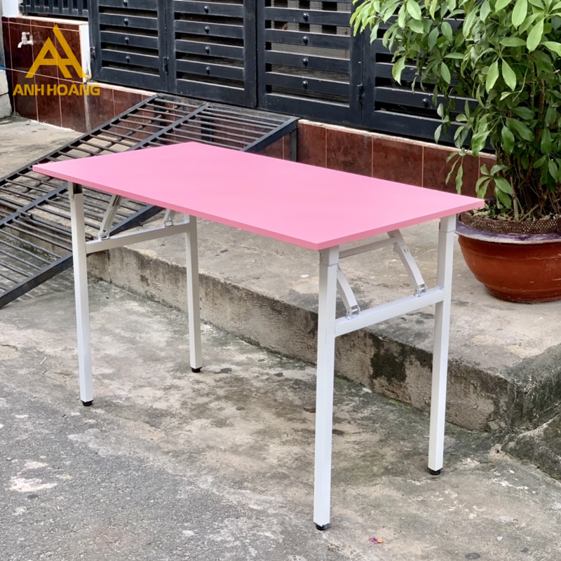 💥 Bàn xếp chân gập gọn - có khoá chốt - mặt ván MDF 18mm phủ melamine - chống ẩm chống trầy xước - lau chùi thoải mái.